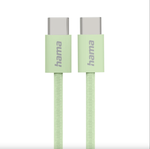 Hama Fabric/Braided Charging Cable USB-C - USB-C 1 m Nylon 60 W