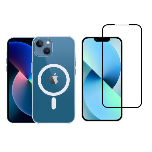 Crystilina Case and Tempered Glass Combo for iPhone 13